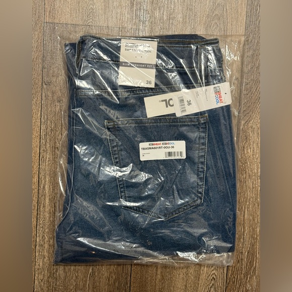 32 Degrees Dark Blue Slim Straight Jeans size 36 new with tags - Picture 1 of 4